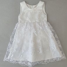 Elegant dress Openwork satin/guipure