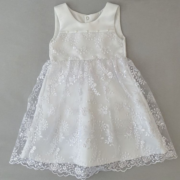 Elegant dress Openwork satin/guipure
