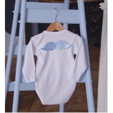Elegant bodysuit with blue wings