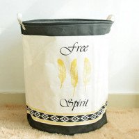 A basket for toys, linen, and storage of a duvet cover