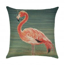 Decorative pillow Flamingo in the water 45 x 45 cm