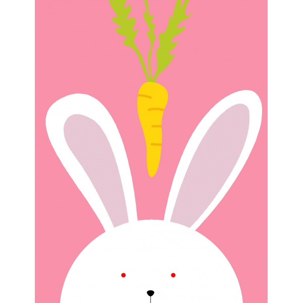 Carpet for children's room Rabbit 100 x 130 cm