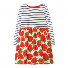Dress for a girl Strawberry with sleeves