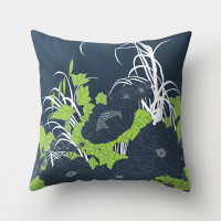 Decorative pillow Dark flowers 45 x 45 cm