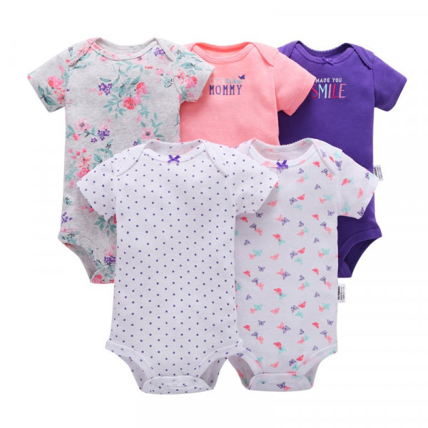 Body for girls in polka dots 5 pcs