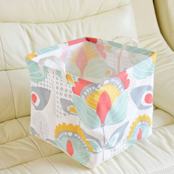 A basket for toys, laundry, storage Gentle plants