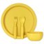 Classic bamboo fiber tableware set