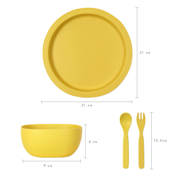 Classic bamboo fiber tableware set