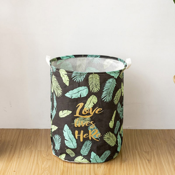 Basket for toys, laundry, storage Tropical plants
