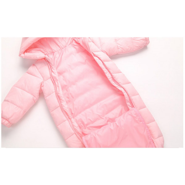 Demi-season overalls for girls Happy bear, pink