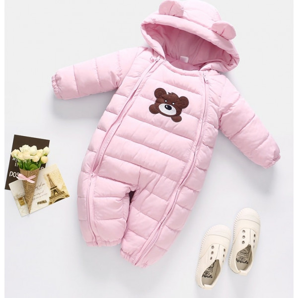 Demi-season overalls for girls Teddy, pink