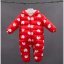 Insulated children's duck overalls, red