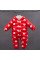 Insulated children's duck overalls, red