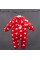Insulated children's duck overalls, red