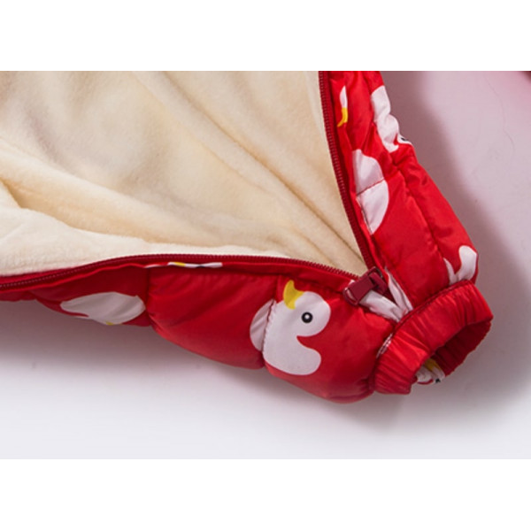 Insulated children's duck overalls, red