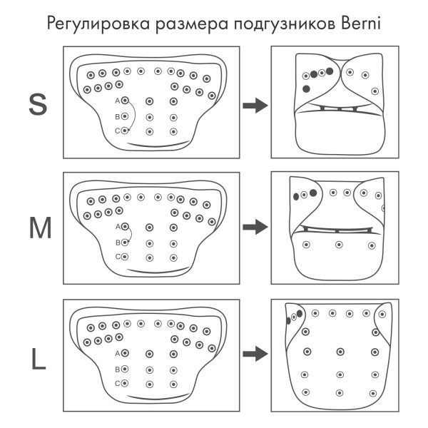 Підгузник багаторазовий c вкладишем