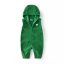 Children's insulated fleece coveralls Small heart, green