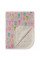 Waterproof diaper 120 x 75 cm. Multicolored flowers, pink