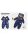 Demi-season children's overalls Dog, blue