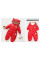 Children's demi-season overalls Dog, red