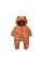 Demi-season children's overalls Stegosaurus, orange