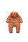 Demi-season children's overalls Stegosaurus, orange