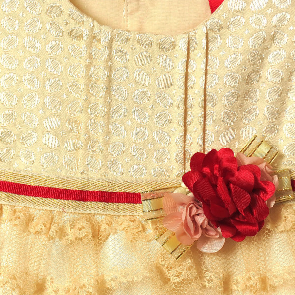 Dress for a girl Floral note, beige