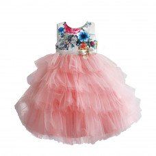 Dress for a girl Flower buds, pink