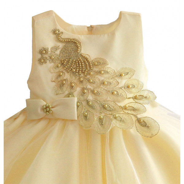 Dress for a girl Golden Peacock
