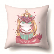 Наволочка декоративна Unicorn cupcake 45 х 45 с