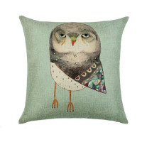 Owl decorative pillowcase 45 x 45 cm