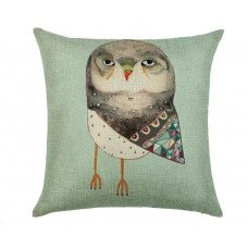Owl decorative pillowcase 45 x 45 cm
