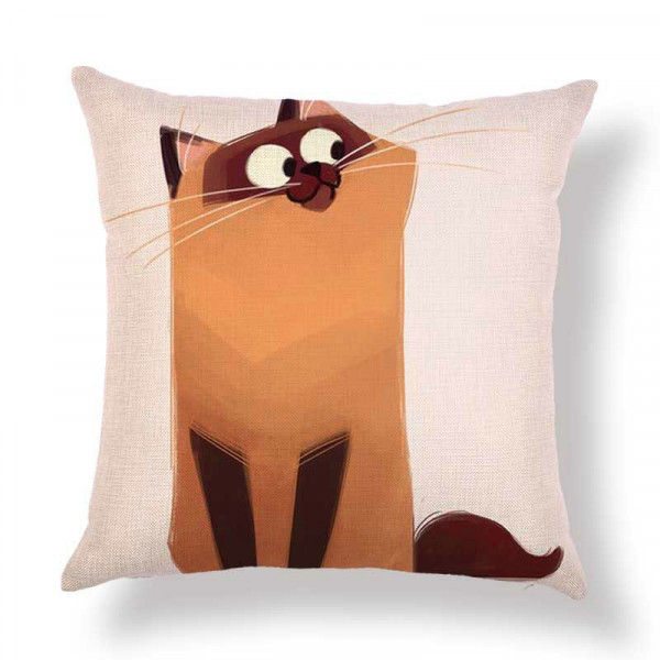 Decorative pillow case Red cat 45 x 45 cm