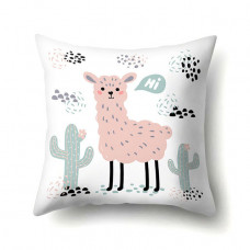 Наволочка декоративна Pink llama 45 х 45 см