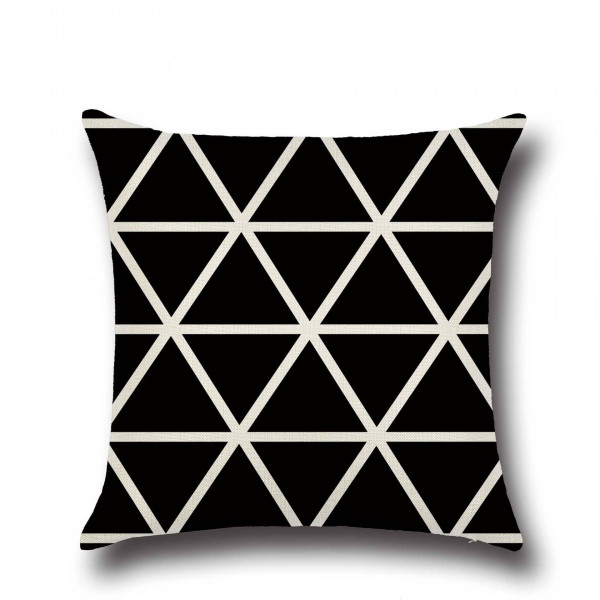 Black triangle decorative pillowcase 45 x 45 cm
