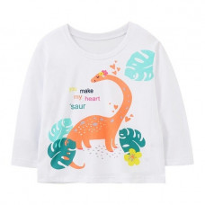 Лонгслів для дівчинки Dinosaur in love
