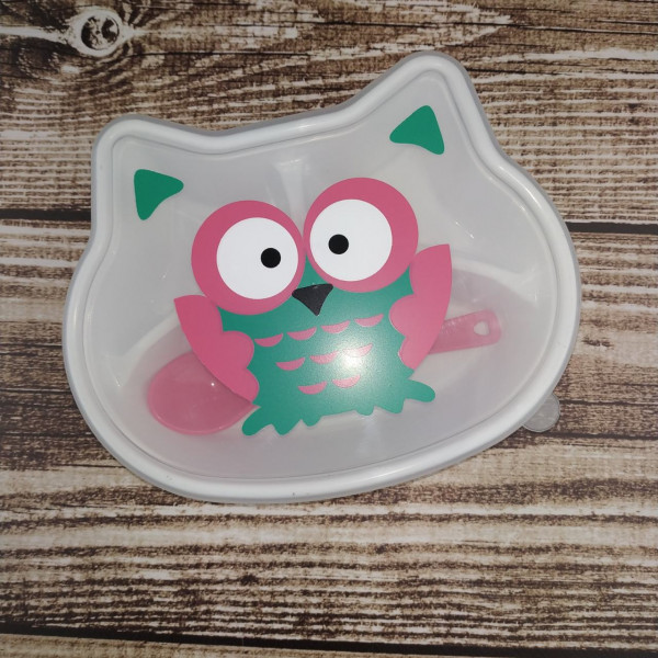 Set of children's tableware Owl 3 items