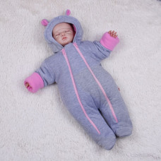 Warm knitted overalls Pink