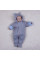 Warm knitted overalls Blue