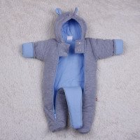 Warm knitted overalls Blue