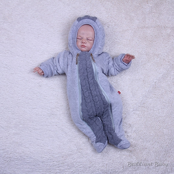 Gloria winter set + Weave overalls (gray)