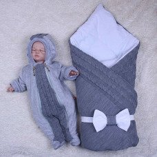 Gloria winter set + Weave overalls (gray)