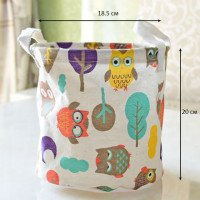Кошик для іграшок, білизни, зберігання Сови в лісі