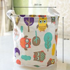 Кошик для іграшок, білизни, зберігання Сови в лісі