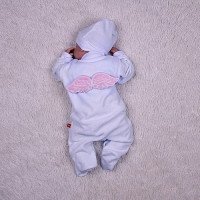 Elegant jumpsuit with pink wings