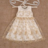 Elegant dress Openwork satin/guipure