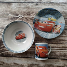Набір дитячого посуду ST McQueen 3 предмета