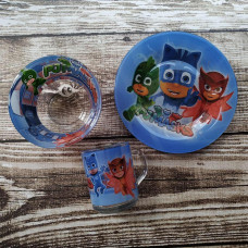 Набір дитячого посуду Disney PJMASKS 3 предмета