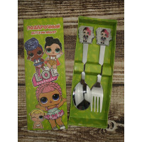 UNIQUE LOL ABCD fork and spoon set