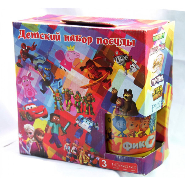 Set of children's tableware Interos 3 items of Fiksika
